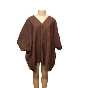 Ewc Inc Medical Scrub Top 5XL Brown